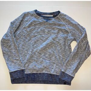 Social Republic 1989 Women’s Large Gray‎ & Blue Long Sleeve Crew Neck Heavy A45